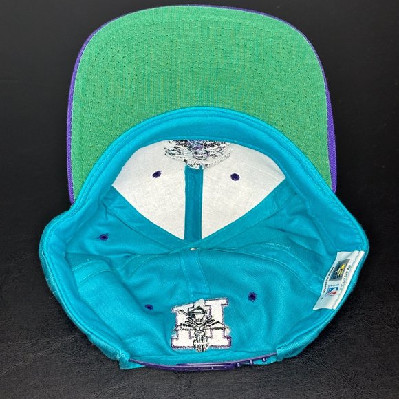 Vintage NBA Logo 7 Charlotte Hornets PRE-NEW ORLEANS Snapback Hat Cap - Picture 7 of 8